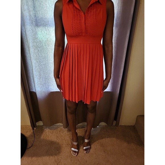 Dresses & Skirts - Greylin  Dress Small Pleated Eyelet Embroidered Cut Out